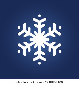 Snowflake icon simple winter sign 