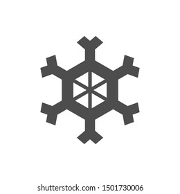Snowflake icon or snow concept