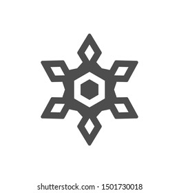 Snowflake icon or snow concept
