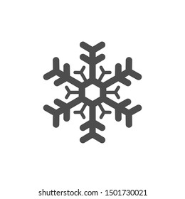 Snowflake icon or snow concept