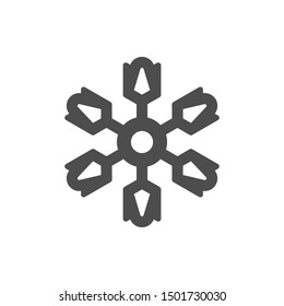 Snowflake icon or snow concept
