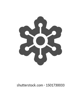 Snowflake icon or snow concept