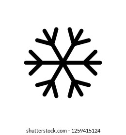 Snowflake icon. snow icon isolated on white background. Symbol of winter, frozen
