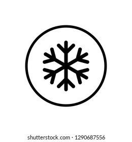 Snowflake icon. snow icon isolated on white background. Symbol of winter, frozen