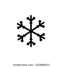 Snowflake icon. snow icon isolated on white background. Symbol of winter, frozen. Vector