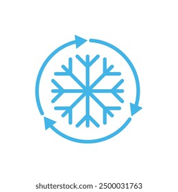 Snowflake icon. snow icon isolated on white background. Symbol of winter, frozen