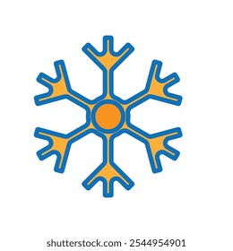 icono de copo de nieve. Señal de nieve. Plantilla de copo de nieve, invierno. Icono de invierno. Colección de copo de nieve. estilo de diseño mixto. Plantilla de diseño de Vector