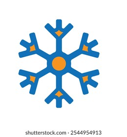 icono de copo de nieve. Señal de nieve. Plantilla de copo de nieve, invierno. Icono de invierno. Colección de copo de nieve. estilo de diseño mixto. Plantilla de diseño de Vector