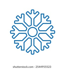 icono de copo de nieve. Señal de nieve. Plantilla de copo de nieve, invierno. Icono de invierno. Colección de copo de nieve. estilo de diseño de línea. Plantilla de diseño de Vector