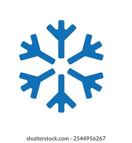 icono de copo de nieve. Señal de nieve. Plantilla de copo de nieve, invierno. Icono de invierno. Colección de copo de nieve. estilo de diseño sólido. Plantilla de diseño de Vector