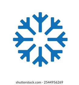 icono de copo de nieve. Señal de nieve. Plantilla de copo de nieve, invierno. Icono de invierno. Colección de copo de nieve. estilo de diseño sólido. Plantilla de diseño de Vector