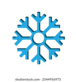 icono de copo de nieve. Señal de nieve. Plantilla de copo de nieve, invierno. Icono de invierno. Colección del copo de nieve. Estilo de diseño plano 3d. Plantilla de diseño de Vector