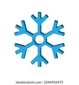 icono de copo de nieve. Señal de nieve. Plantilla de copo de nieve, invierno. Icono de invierno. Colección del copo de nieve. Estilo de diseño plano 3d. Plantilla de diseño de Vector