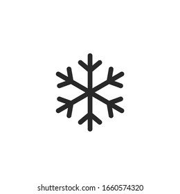 snowflake icon. snow symbol in simple flat design. weather forecast sign for web site, button, mobile app, app, UI