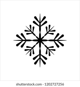 Snowflake Icon, Snow Vector Art Illustration