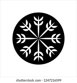 Snowflake Icon, Snow Vector Art Illustration