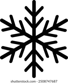 Icono de copo de nieve, Vector de icono de nieve, signo de nieve