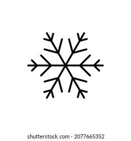 Snowflake icon. Snow vector. Winter concept. Can be used for advertisements, for road signs, for banners and for packaging. EPS 10.