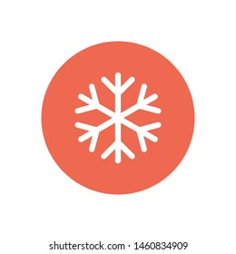 A snowflake icon. Snow in the winter. Simple flat black illustration . Vector graphics