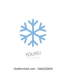 A snowflake icon. Snow in the winter. Simple flat black illustration . Vector graphics