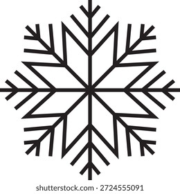 Icono de copo de nieve. Icono de nieve, invierno. Ilustración vectorial.