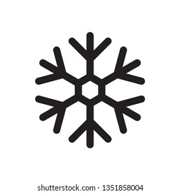 Snowflake icon. Snowy wheather. Simple flat black illustration . Vector graphics