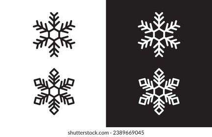 El icono del copo de nieve es adecuado para los temas del invierno