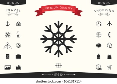 Snowflake icon symbol