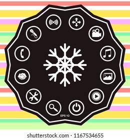 Snowflake icon symbol