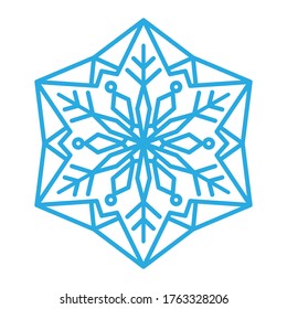 Diseño de símbolo de copo de nieve para navidad