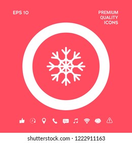Snowflake icon symbol. Graphic elements for your design