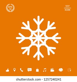 Snowflake icon symbol. Graphic elements for your design