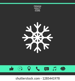 Snowflake icon symbol. Graphic elements for your design