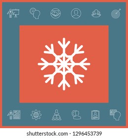Snowflake icon symbol. Graphic elements for your design