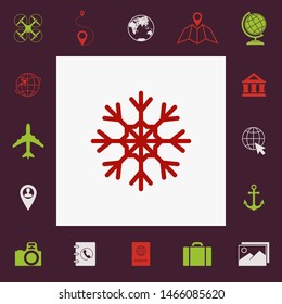 Snowflake icon symbol. Graphic elements for your design