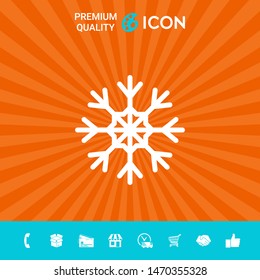 Snowflake icon symbol. Graphic elements for your design