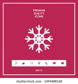 Snowflake icon symbol. Graphic elements for your design