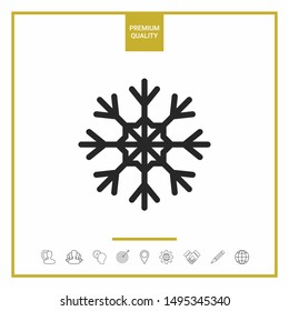 Símbolo de icono de copo de nieve. Elementos gráficos para el diseño