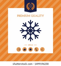 Snowflake icon symbol. Graphic elements for your design