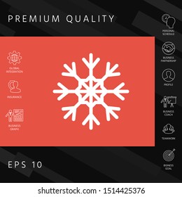 Snowflake icon symbol. Graphic elements for your design