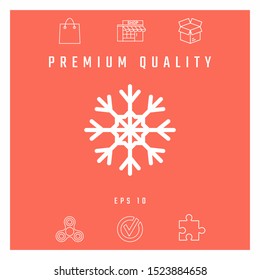 Snowflake icon symbol. Graphic elements for your design