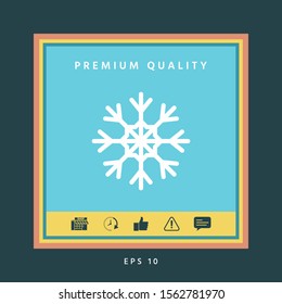 Snowflake icon symbol. Graphic elements for your design