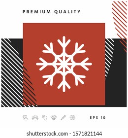Snowflake icon symbol. Graphic elements for your design