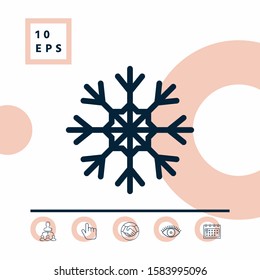 Snowflake icon symbol. Graphic elements for your design
