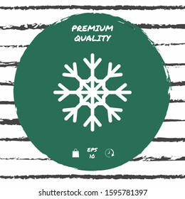 Snowflake icon symbol. Graphic elements for your design
