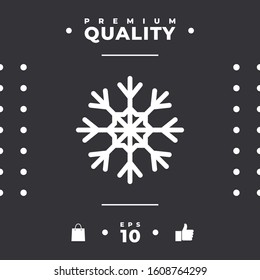 Snowflake icon symbol. Graphic elements for your design