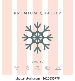 Snowflake icon symbol. Graphic elements for your design