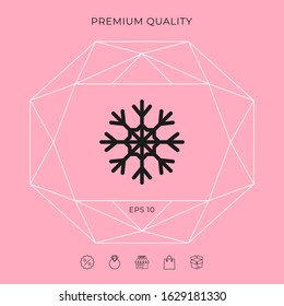 Snowflake icon symbol. Graphic elements for your design