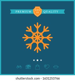 Snowflake icon symbol. Graphic elements for your design