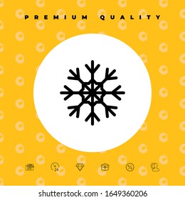 Snowflake icon symbol. Graphic elements for your design